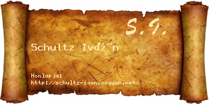 Schultz Iván névjegykártya