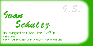 ivan schultz business card